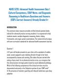 NURS 5220&colon; Advanced Health Assessment Quiz 1 &colon;Cultural Competency&comma; SOAP Notes&comma; and Diagnostic Reasoning in Healthcare Questions and Answers &lpar;100&percnt; Correct Answers&rpar; Already Graded A&plus;