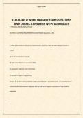 TCEQ Class D Water Operator Exam QUESTIONS AND CORRECT ANSWERS WITH RATIONALES&period;pdf&NewLine;&NewLine;