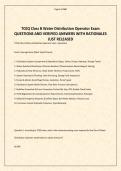 TCEQ Class B Water Distribution Operator Exam QUESTIONS AND VERIFIED ANSWERS WITH RATIONALES JUST RELEASED&period;pdf&NewLine;&NewLine;