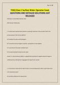 TCEQ Class C Surface Water Operator Exam QUESTIONS AND DETAILED SOLUTIONS JUST RELEASED&period;pdf&NewLine;&NewLine;