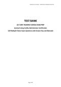 TEST BANK&NewLine;ALF CORE TRAINING FLORIDA EXAM PREP&NewLine;Assisted Living Facility Administrator Certification&NewLine;120 Multiple-Choice Exam Questions with Answer Key and Rationale&NewLine;&emsp;&NewLine;