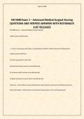 NH N480 Exam 1 &ndash; Advanced Medical Surgical Nursing QUESTIONS AND VERIFIED ANSWERS WITH RATIONALES JUST RELEASED &period;pdf&NewLine;&NewLine;1