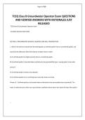 TCEQ Class B Groundwater Operator Exam QUESTIONS AND VERIFIED ANSWERS WITH RATIONALES JUST RELEASED&period;pdf&NewLine;&NewLine;