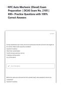 NYC Auto Mechanic &lpar;Diesel&rpar; Exam Preparation  &vert; DCAS Exam No&period; 2105 &vert; 600&plus; Practice Questions with 100&percnt; Correct Answers 