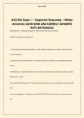 NSG 550 Exam 1 &ndash; Diagnostic Reasoning &ndash; Wilkes University QUESTIONS AND CORRECT ANSWERS WITH RATIONALES&period;pdf&NewLine;&NewLine;1