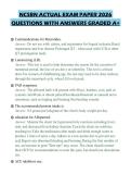 NCSBN ACTUAL EXAM PAPER 2026&NewLine;QUESTIONS WITH ANSWERS GRADED A&plus;