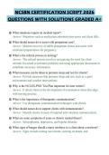 NCSBN CERTIFICATION SCRIPT 2026&NewLine;QUESTIONS WITH SOLUTIONS GRADED A&plus;