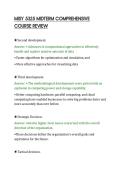 MISY 5325 MIDTERM COMPREHENSIVE&NewLine;COURSE REVIEW&NewLine;