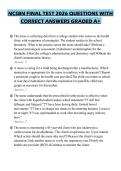 NCSBN FINAL TEST 2026 QUESTIONS WITH&NewLine;CORRECT ANSWERS GRADED A&plus;&NewLine;