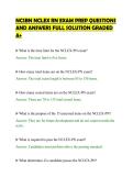 NCSBN NCLEX RN EXAM PREP QUESTIONS&NewLine;AND ANSWERS FULL SOLUTION GRADED&NewLine;A&plus;