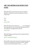 MISY 5325 MIDTERM EXAM REVIEW STUDY&NewLine;NOTES&NewLine;