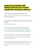 NCSBN NCLEX RN REVIEW SHEET&NewLine;VERIFIED QUESTIONS AND ACCURATE&NewLine;ANSWERS WITH RATIONALES GRADED A&plus;
