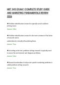 MKT 3413 EXAM 1 COMPLETE STUDY GUIDE&NewLine;AND MARKETING FUNDAMENTALS REVIEW&NewLine;2026