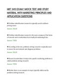 MKT 3413 EXAM 1 MOCK TEST AND STUDY&NewLine;MATERIAL WITH MARKETING PRINCIPLES AND&NewLine;APPLICATION QUESTIONS