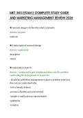 MKT 3413 EXAM 2 COMPLETE STUDY GUIDE&NewLine;AND MARKETING MANAGEMENT REVIEW 2026&NewLine;