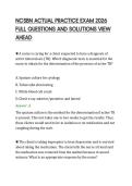 NCSBN ACTUAL PRACTICE EXAM 2026&NewLine;FULL QUESTIONS AND SOLUTIONS VIEW&NewLine;AHEAD