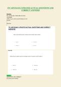 ITC 429 EXAM 2 UPDATED ACTUAL QUESTIONS AND&NewLine;CORRECT ANSWERS