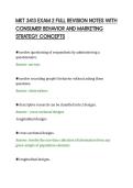 MKT 3413 EXAM 2 FULL REVISION NOTES WITH&NewLine;CONSUMER BEHAVIOR AND MARKETING&NewLine;STRATEGY CONCEPTS&NewLine;