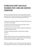 NCSBN EXAM SCRIPT 2026 NCLEX&NewLine;READINESS STUDY GUIDE AND QUESTION&NewLine;FRAMEWORK