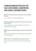 NCSBN EXAMINATION PRACTICE TEST&NewLine;2026 CORE NURSING COMPETENCIES&NewLine;AND CLINICAL JUDGMENT REVIEW
