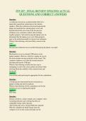 ITN 107 - FINAL REVIEW UPDATED ACTUAL&NewLine;QUESTIONS AND CORRECT ANSWERS
