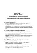 QMAP Exam Qualified Medication Administration Personnel Actual Questions and Answers&vert; Latest Update&vert; Guaranteed Pass