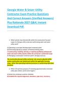 Georgia Water & Sewer Utility &NewLine;Contractor Exam Practice Questions &NewLine;And Correct Answers &lpar;Verified Answers&rpar; &NewLine;Plus Rationale 2027 Q&A&vert; Instant &NewLine;Download Pdf&period;