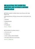 MN 568 ACTUAL TEST PAPER FULL&NewLine;QUESTIONS AND ACCURATE ANSWERS&NewLine;GRADED APLUS&NewLine;