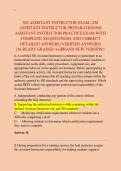 SSI ASSISTANT INSTRUCTOR EXAM &sol; SSI  &NewLine;ASSISTANT INSTRUCTOR PREPARATION&sol;SSI  &NewLine;ASSISTANT INSTRUCTOR PRACTICE EXAM WITH  &NewLine;COMPLETE 200 QUESTIONS AND CORRECT  &NewLine;DETAILED ANSWERS &lpar;VERIFIED ANSWERS&rpar; &NewLine;&vert;ALREADY GRADED A&plus;&vert;BRAND NEW VERSION