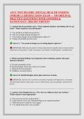 ANCC PSYCHIATRIC-MENTAL HEALTH NURSING &NewLine;&lpar;PMH-BC&rpar; CERTIFICATION EXAM &mdash; 150 ORIGINAL &NewLine;PRACTICE QUESTIONS WITH ANSWERS & &NewLine;RATIONALES &vert; 2026&sol;2027 EDITION 