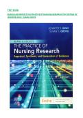 Test Bank for Burns and Grove&rsquo;s the Practice of Nursing Research 9th Edition