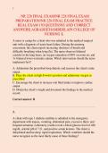 NR 228 FINAL EXAM&sol;NR 228 FINAL EXAM &NewLine;PREPARATION&sol;NR 228 FINAL EXAM PRACTICE &NewLine;REAL EXAM 150 QUESTIONS AND CORRECT &NewLine;ANSWERS&vert; AGRADE&vert;CHAMBERLAIN COLLEGE OF &NewLine;NURSING 