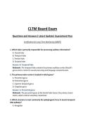 CLTM Board Exam Questions and Answers&vert; Latest Update&vert; Guaranteed Pass Certification for Long-Term Monitoring &lpar;ABRET&rpar;