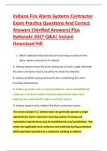 Indiana Fire Alarm Systems Contractor &NewLine;Exam Practice Questions And Correct &NewLine;Answers &lpar;Verified Answers&rpar; Plus &NewLine;Rationale 2027 Q&A&vert; Instant &NewLine;Download Pdf&period;