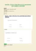 ISM 4011 - EXAM 1 UPDATED ACTUAL QUESTIONS&NewLine;AND CORRECT ANSWERS