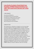 Latest Barkley Psychiatric-Mental Health Nurse &NewLine;Practitioner &lpar;PMHNP&rpar; Diagnostic Readiness Test &NewLine;&lpar;DRT&rpar; &vert; 100 Actual Practice Questions and Verified &NewLine;Answers 
