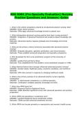 NSG 6006 &lpar;Pre-Specialty Evaluation&rpar; Nursing Practice Questions and Answers -Galen