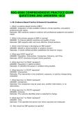 NSG-6006 COMPREHENSIVE PRACTICE EXAM QUESTIONS AND ANSWERS -GCU