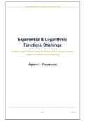 Exponential & Logarithmic Functions Challenge&colon; A Puzzle- Based Practice System for Growth&comma; Decay&comma; Inverse Functions&comma; Logarithms & Mathematical Reasoning &vert; Math Practice &vert; Math Puzzle Game