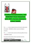 Certified Paraoptometric &lpar;CPO&rpar; Test 2026&sol;2027 &vert; 87 Questions & Answers &vert; Eye Anatomy&comma; Optometric Testing&comma; Contact Lenses & Optics &vert; American Optometric Association