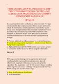 SAPPC CERTIFICATION EXAM &sol;SECURITY ASSET &NewLine;PROTECTION PROFESSIONAL CERTIFICATION &NewLine;ACTUAL EXAM 200 QUESTIONS AND CORRECT &NewLine;ANSWERS WITH RATIONALES