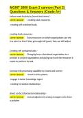 MGMT 3000 Exam 2 cannon &lpar;Part 2&rpar; Questions & Answers &lpar;Grade A&plus;&rpar;&period;docx&NewLine;&NewLine;