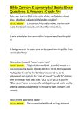 Bible Cannon & Apocryphal Books Exam Questions & Answers &lpar;Grade A&plus;&rpar;&period;docx&NewLine;&NewLine;