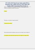 FF1 SCBA-IFO Final Exam Study guide IFTSA &vert; &NewLine;Questions and verified Answers&vert; Latest 2026&sol; 2027 &NewLine;Update &vert;100&percnt; Guaranteed Pass &lpar;Grade A&rpar; 