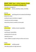 MGMT 3000 Test 1 UGA Cannon Exam Questions & Answers &lpar;Grade A&plus;&rpar;&period;docx&NewLine;&NewLine;
