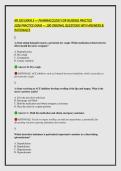 NR 293 EXAM 3 &mdash; PHARMACOLOGY FOR NURSING PRACTICE &NewLine;2026 PRACTICE EXAM &mdash; 190 ORIGINAL QUESTIONS WITH ANSWERS & &NewLine;RATIONALES