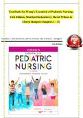 Test Bank for Wong&rsquo;s Essentials of Pediatric Nursing&comma; 11th Edition&comma; Marilyn Hockenberry David Wilson &  Cheryl Rodgers Chapters 1 - 31 2026&vert;2027
