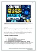 Gr 10 Computer Applications Technology CAT T3 2026 Summarised by Juffrou Ansie