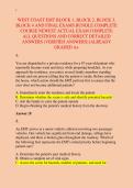 WEST COAST EMT BLOCK 1&comma; BLOCK 2&comma; BLOCK 3&comma; &NewLine;BLOCK 4 AND FINAL EXAMS BUNDLE COMPLETE &NewLine;COURSE NEWEST ACTUAL EXAM COMPLETE &NewLine;ALL QUESTIONS AND CORRECT DETAILED &NewLine;ANSWERS &lpar;VERIFIED ANSWERS&rpar; &vert;ALREADY &NewLine;GRADED A&plus;