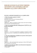 BOILER LICENSE EXAM WITH VERIFIED &NewLine;QUESTIONS AND ANSWERS&vert;&vert; ALREADY &NewLine;GRADED A&plus;&vert;&vert; LATEST UPDATE 2026 